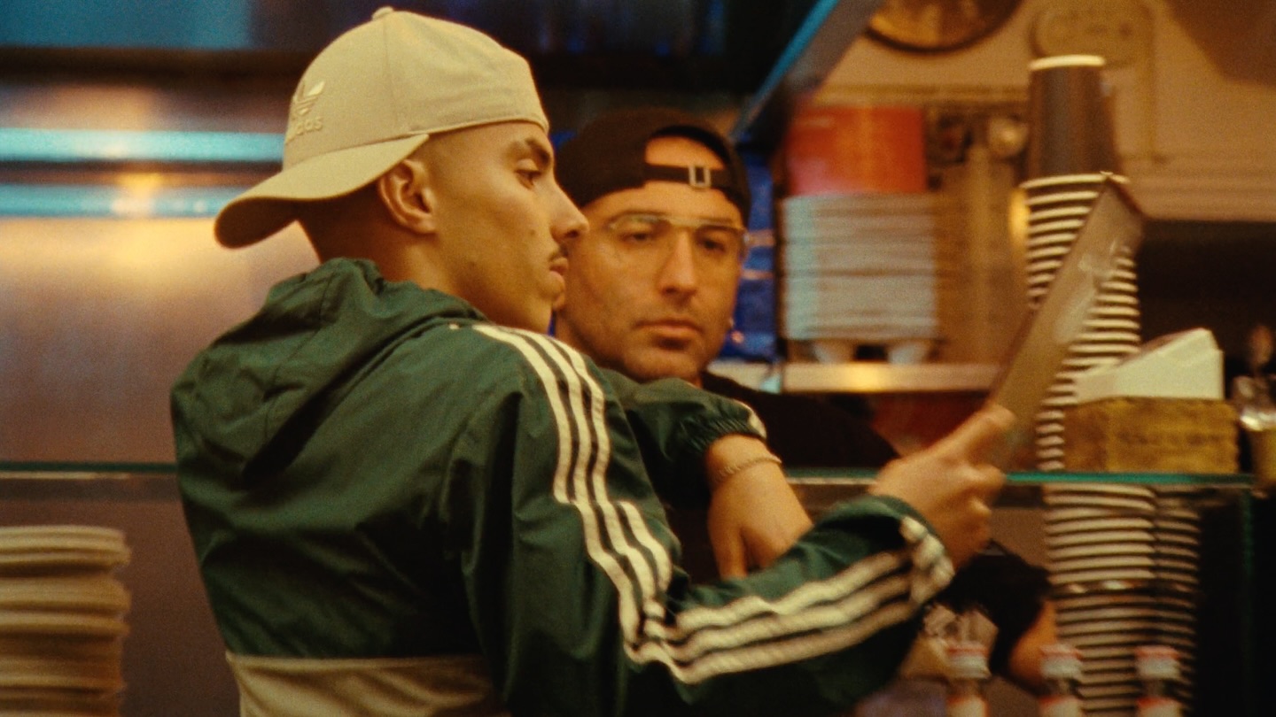 Adidas × JD — blue jersey brick wall