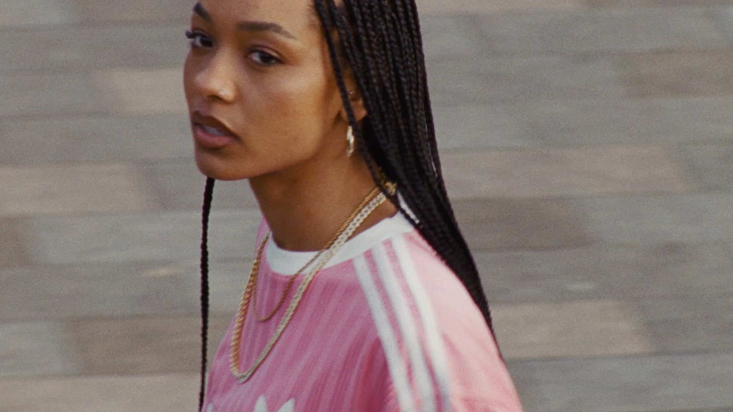 Adidas × JD — four people outside